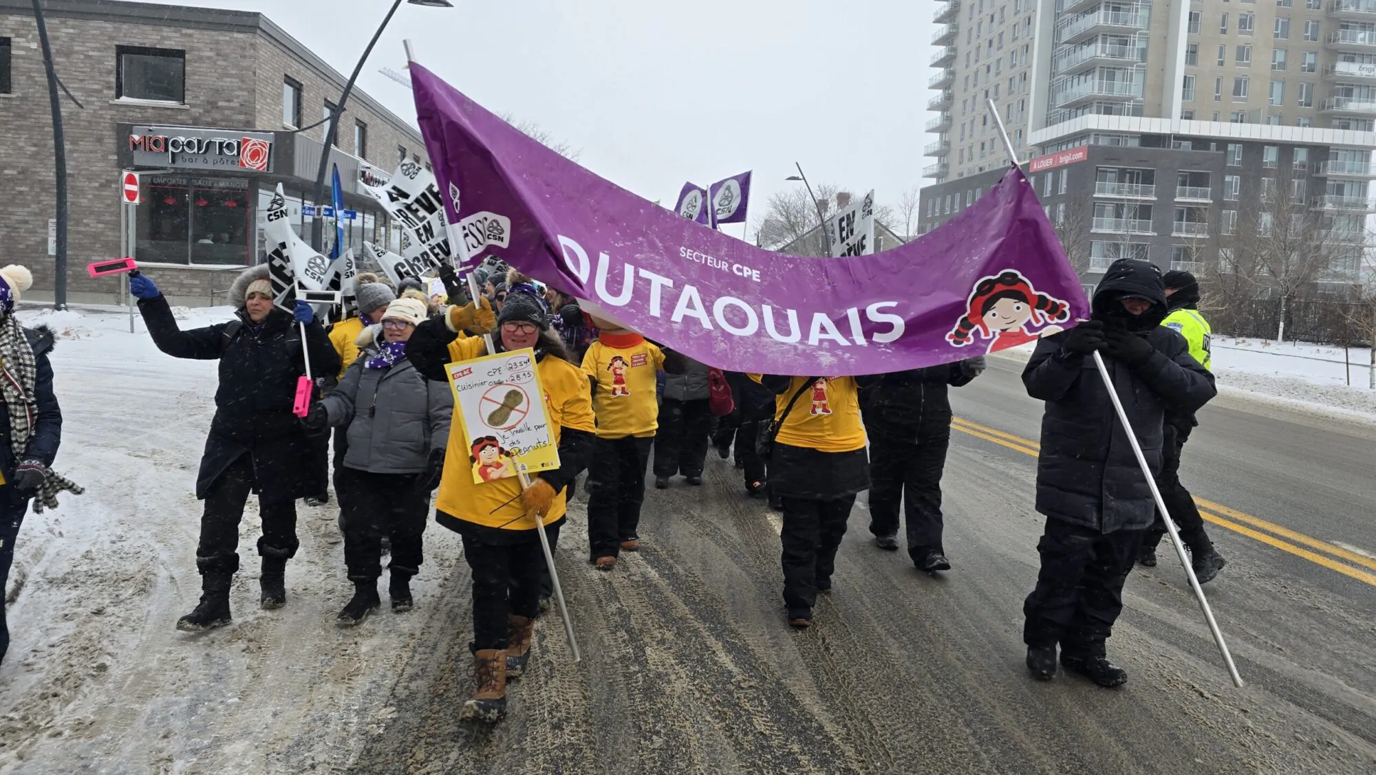 Manif CPE Outaouais 23 janvier 2025 Gatineau